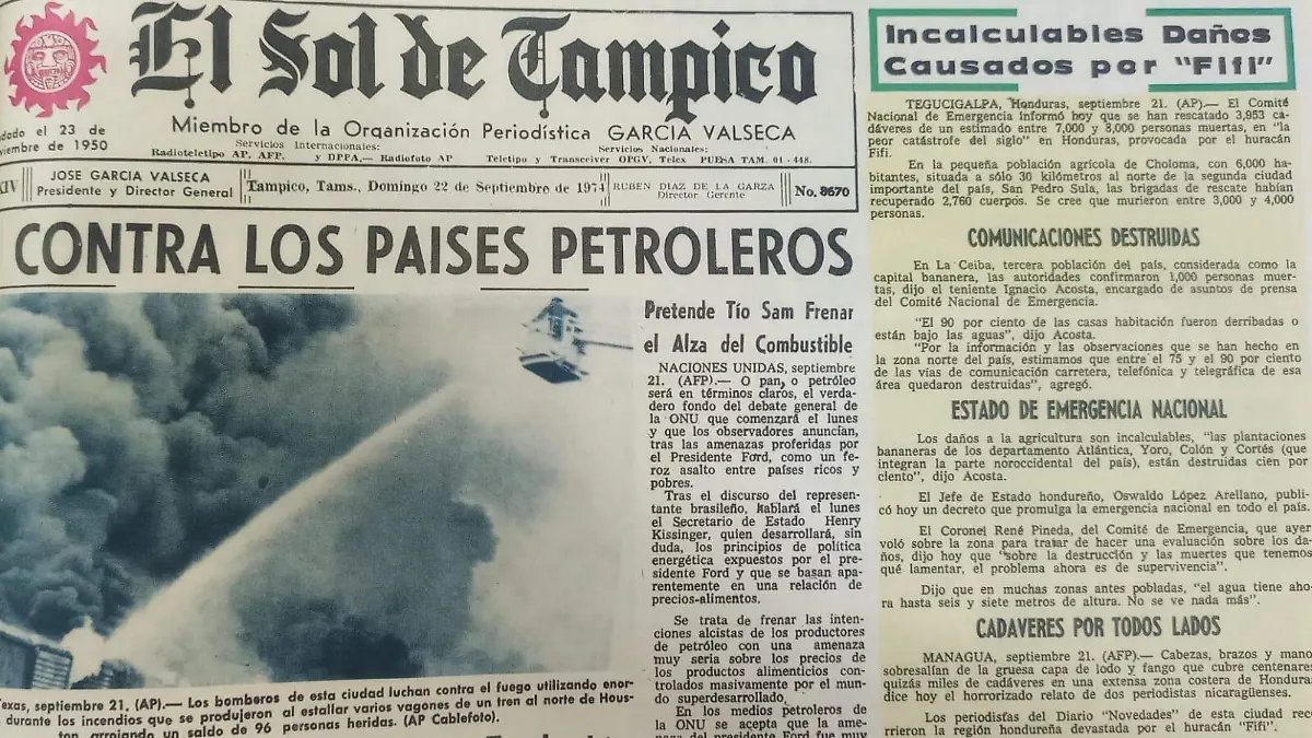 A 50 años del huracán Fifí, uno de los ciclones más mortales del Atlántico