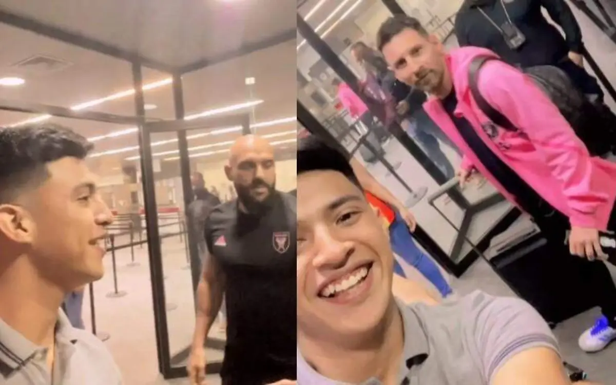 El joven vivió el sueño de muchos aficionados al futbol en México al tomarse una selfie del recuerdo con Lionel Messi Captura de pantalla X
