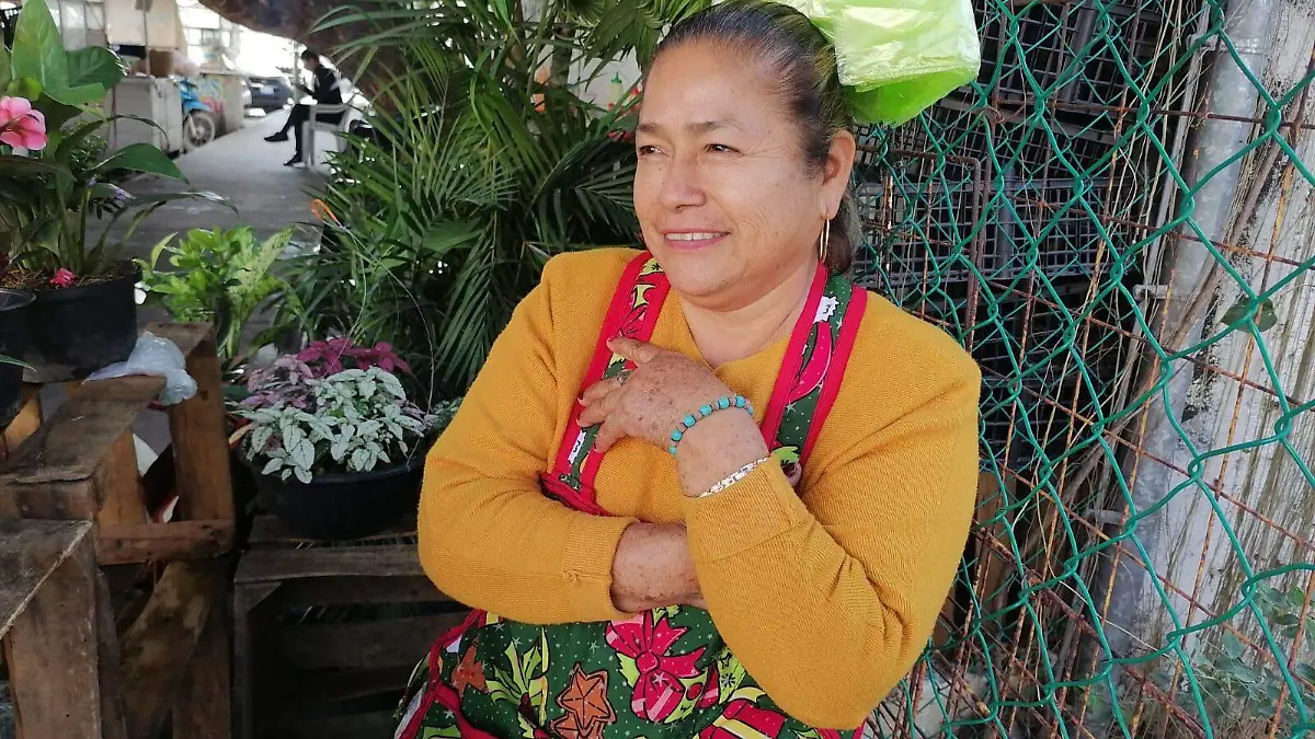 Reyna Vázquez, florista en Tampico