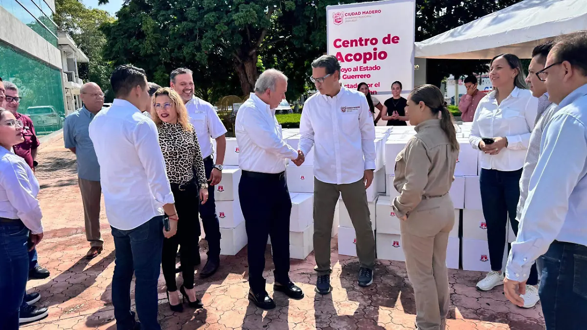 El centro de acopio fue instalado en la presidencia municipal de Ciudad Madero