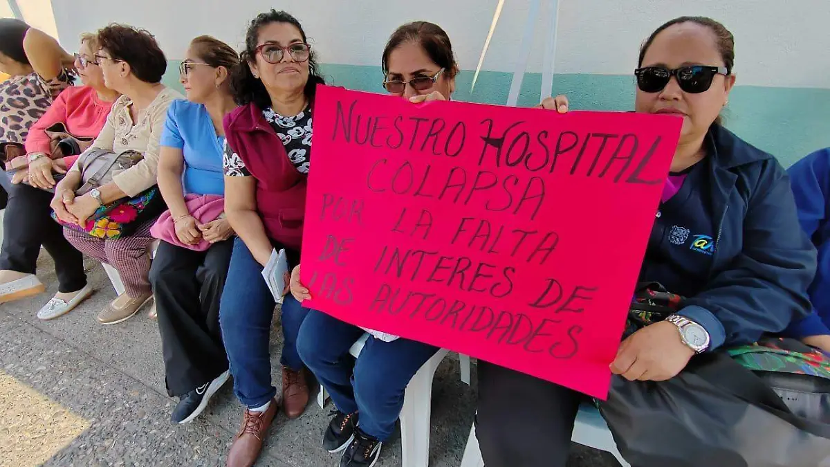 Protesta personal sindical en hospital Canseco de Tampico