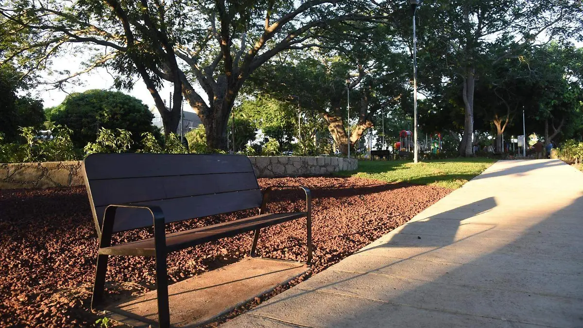 El lugar cuenta con bancas de descanso y pista para caminar