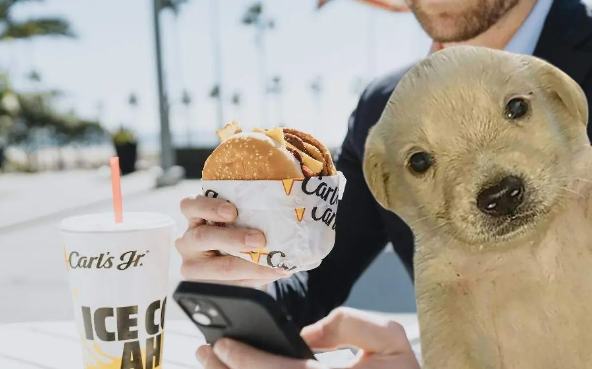 Afuera de un Carls Jr en Reynosa hacen fila paraa ganar hamburguesas gratis Facebook