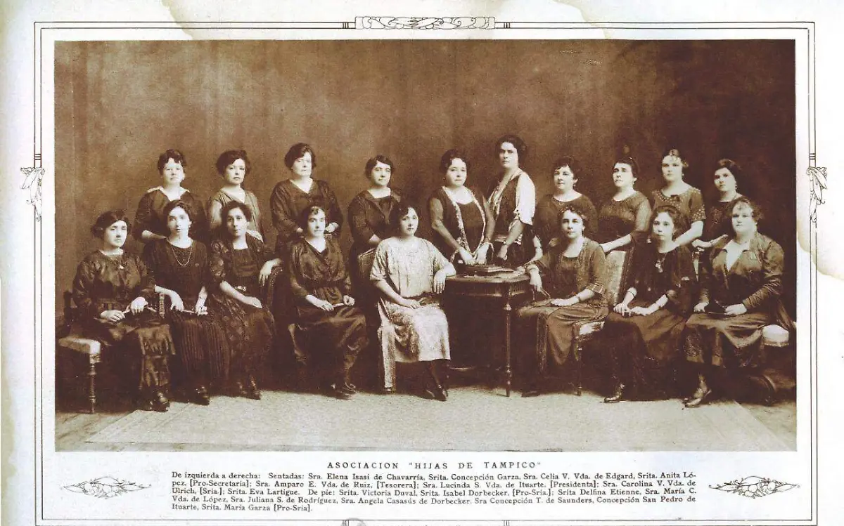 Este Álbum Centenario Tampico presenta a los organizadores de los festejos y la recaudación de fondos