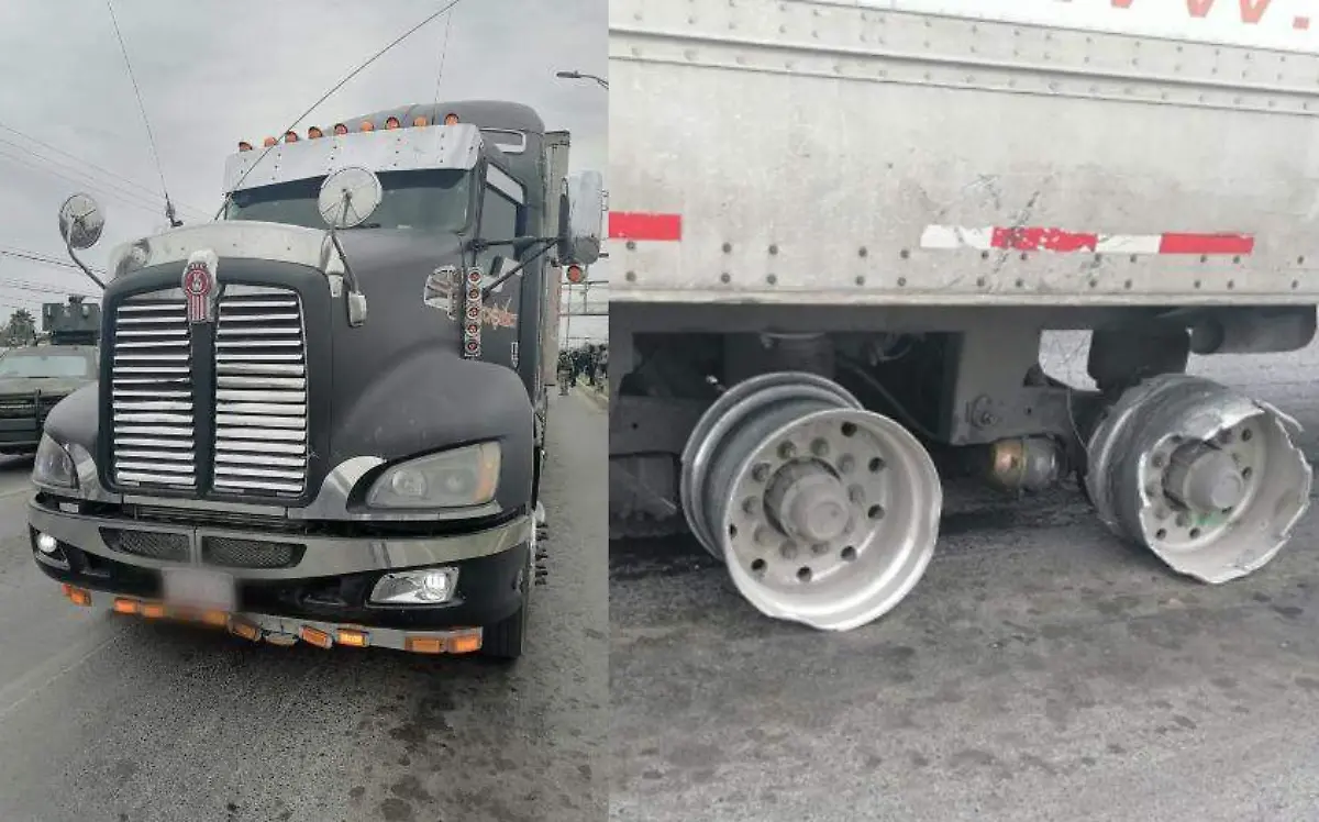 El conductor que manejaba a exceso de velocidad hizo que incluso se le reventaran los neumáticos al tráiler SSPT