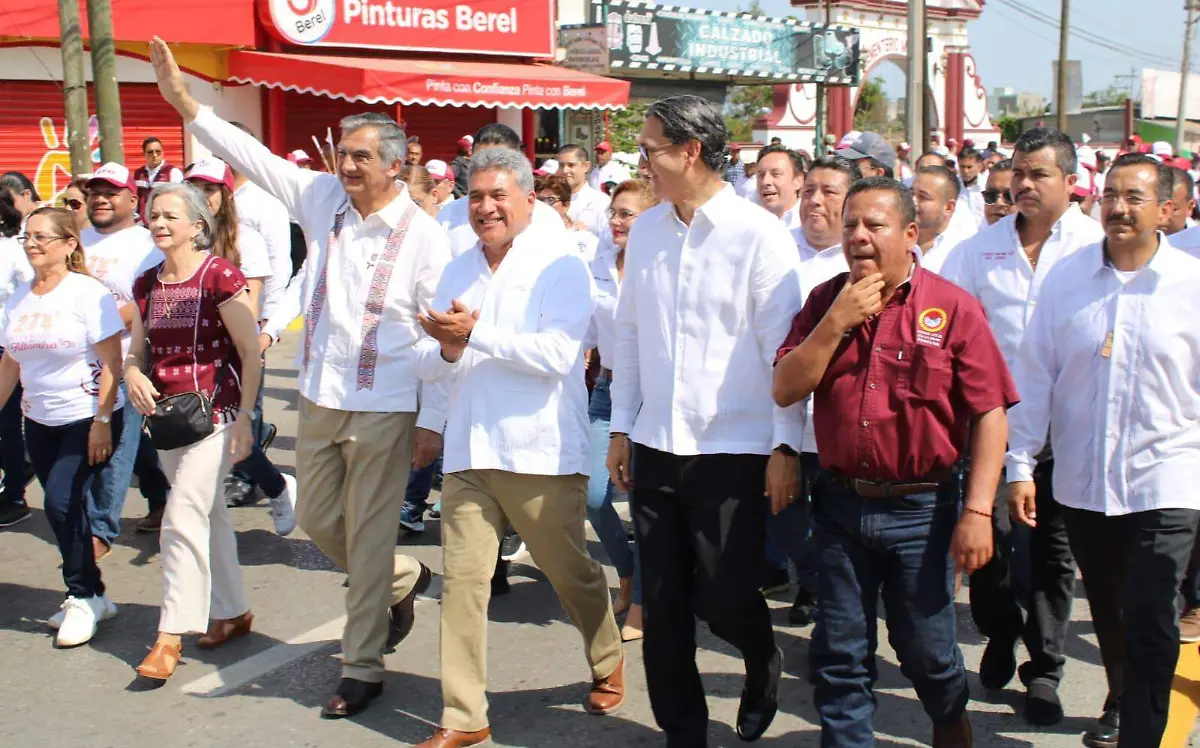 Américo Villarreal desfila en Altamira por el Día del Trabajo | Miguel Díaz 