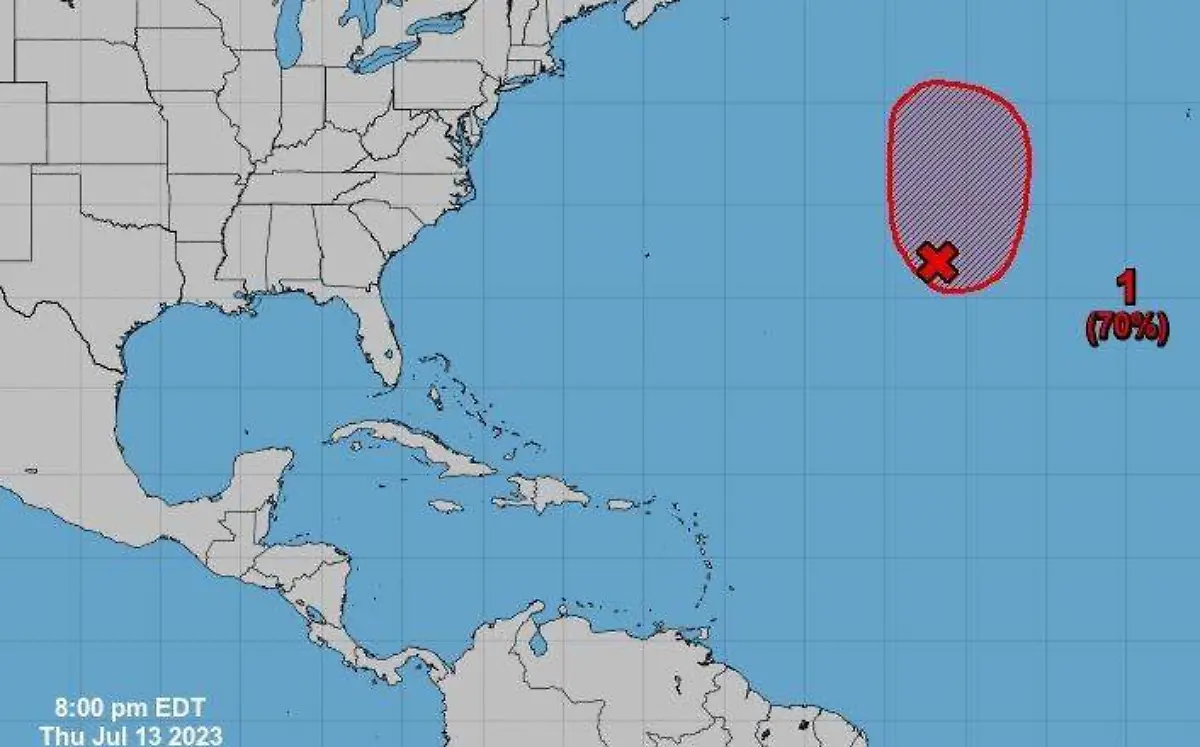 Posibilidad de ciclón tropical en el océano Atlántico 
