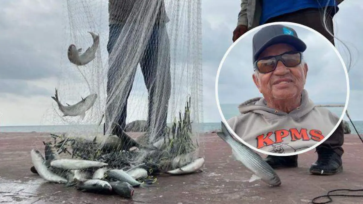 Sorprende a don Miguel la buena pesca en Playa Miramar 