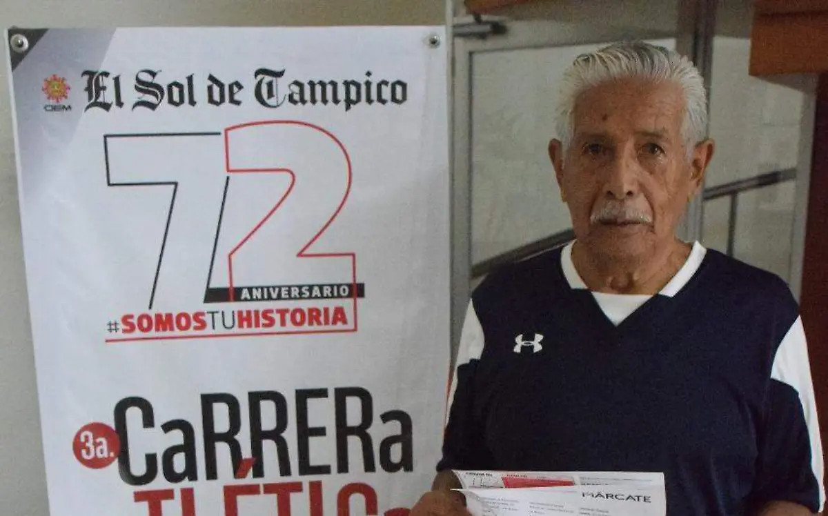 Francisco Larios se inscribió a él y a su nieto en la carrera atlética de El Sol de Tampico Héctor Rivera