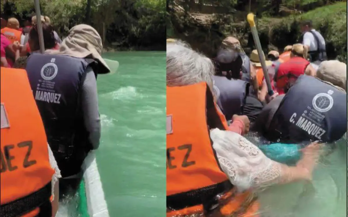 Lancha se hunde en río de la Huasteca potosina