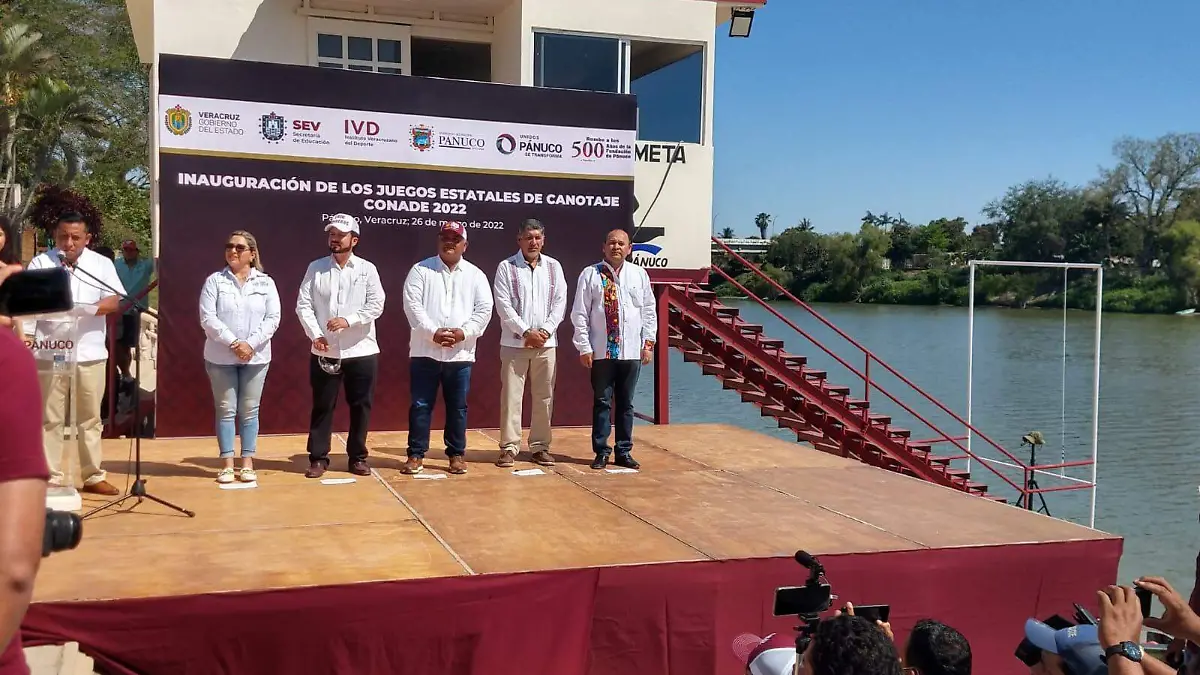 Se llevó a cabo la inauguración de la Olimpiada Estatal de Canotaje 2022, en el municipio de Pánuco, Veracruz