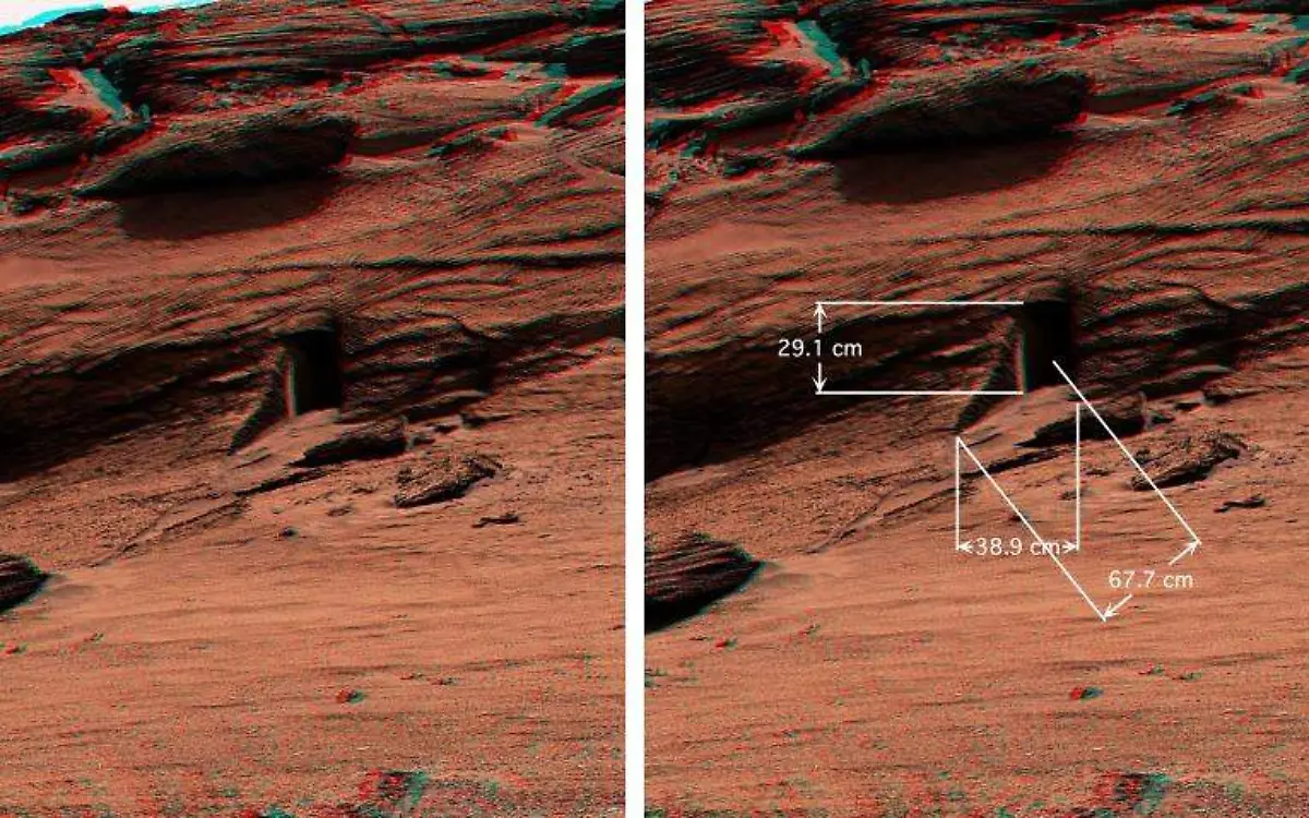 ¿La NASA encontró una puerta en Marte?