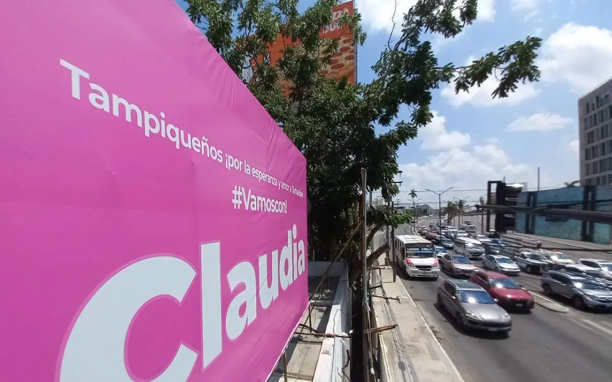 Claudia Sheinbaum gana simpatizantes en Tampico y la favorecen con espectaculares