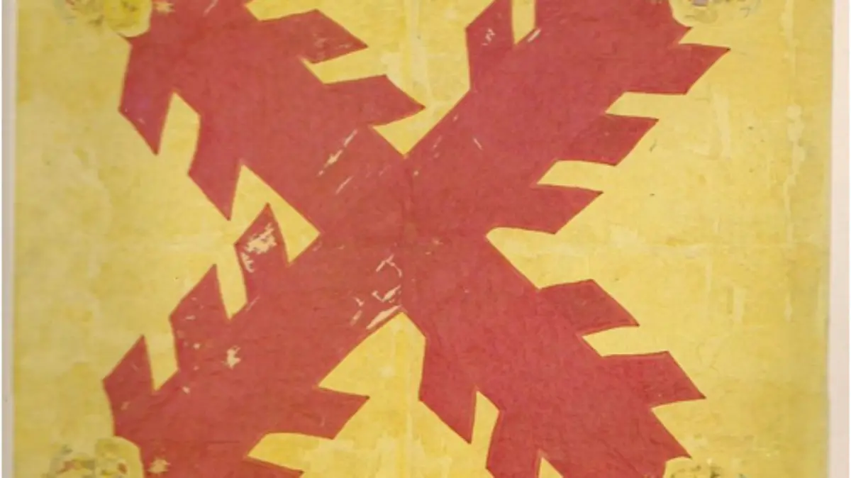 Bandera que portaban las tropas españolas en la Batalla de Tampico de 1829