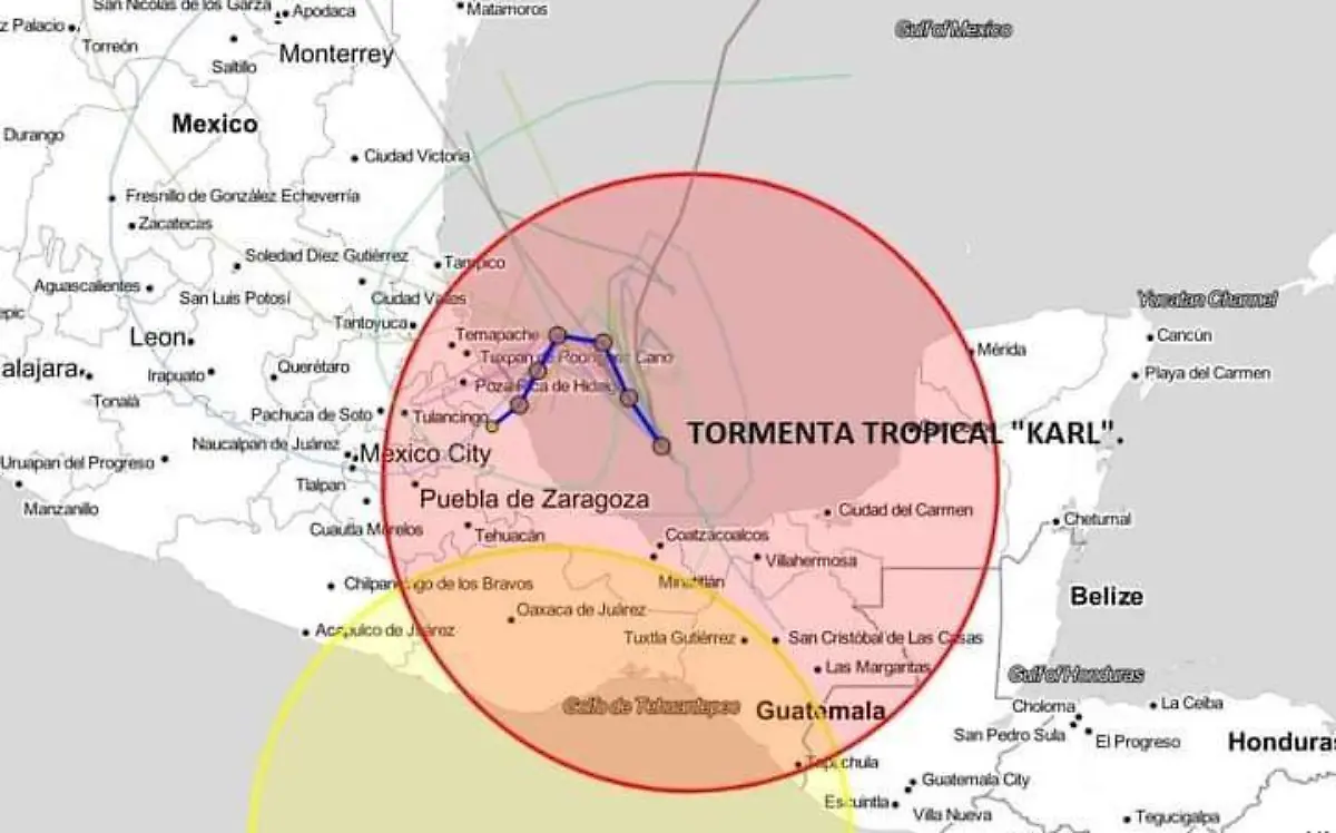 Prevén que la tormenta tropical "Karl" afecte a Tamaulipas 