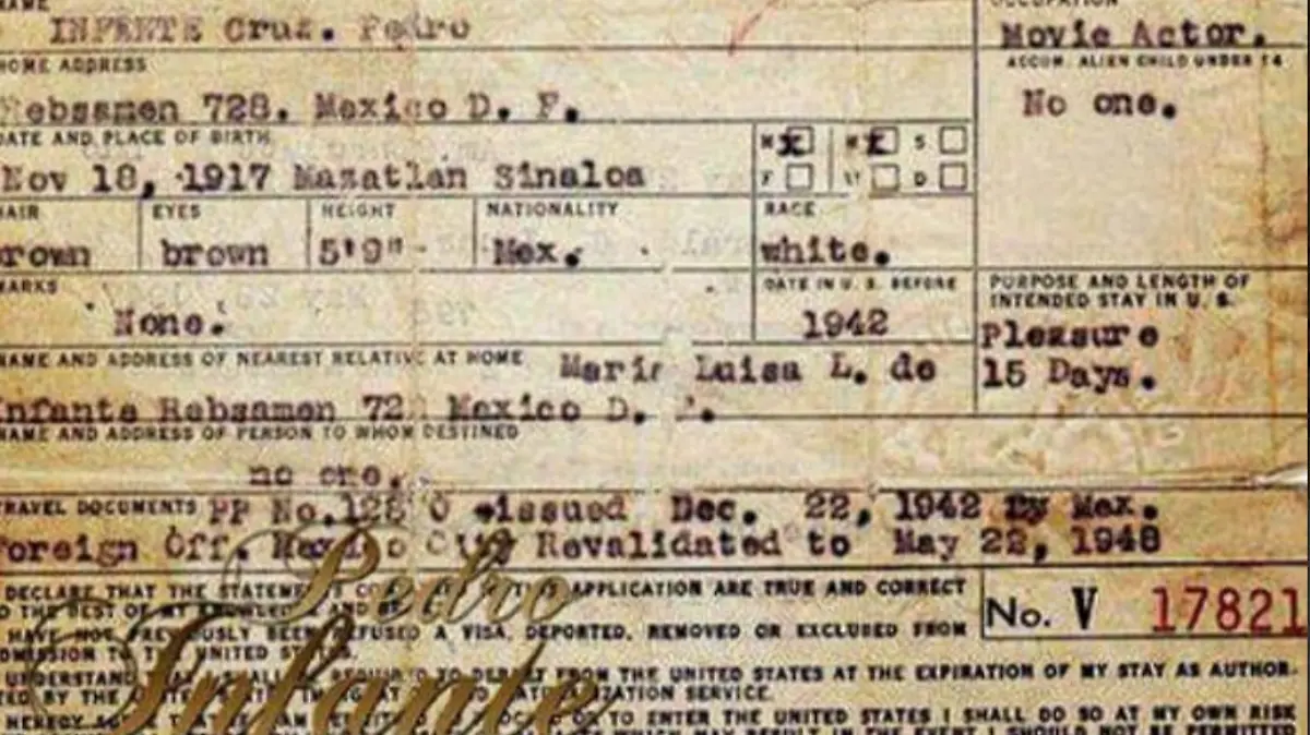 Pedro Infante llegó a NLD a tramitar su visa