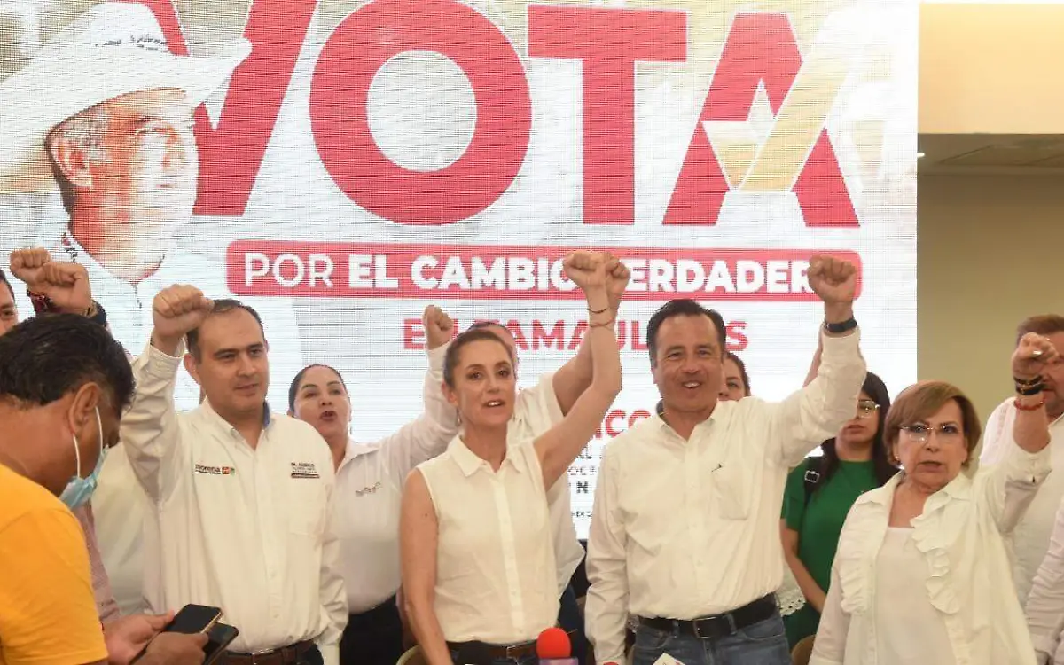 Claudia Sheinbaum en gira con Américo Villarreal José Luis Tapia (1)