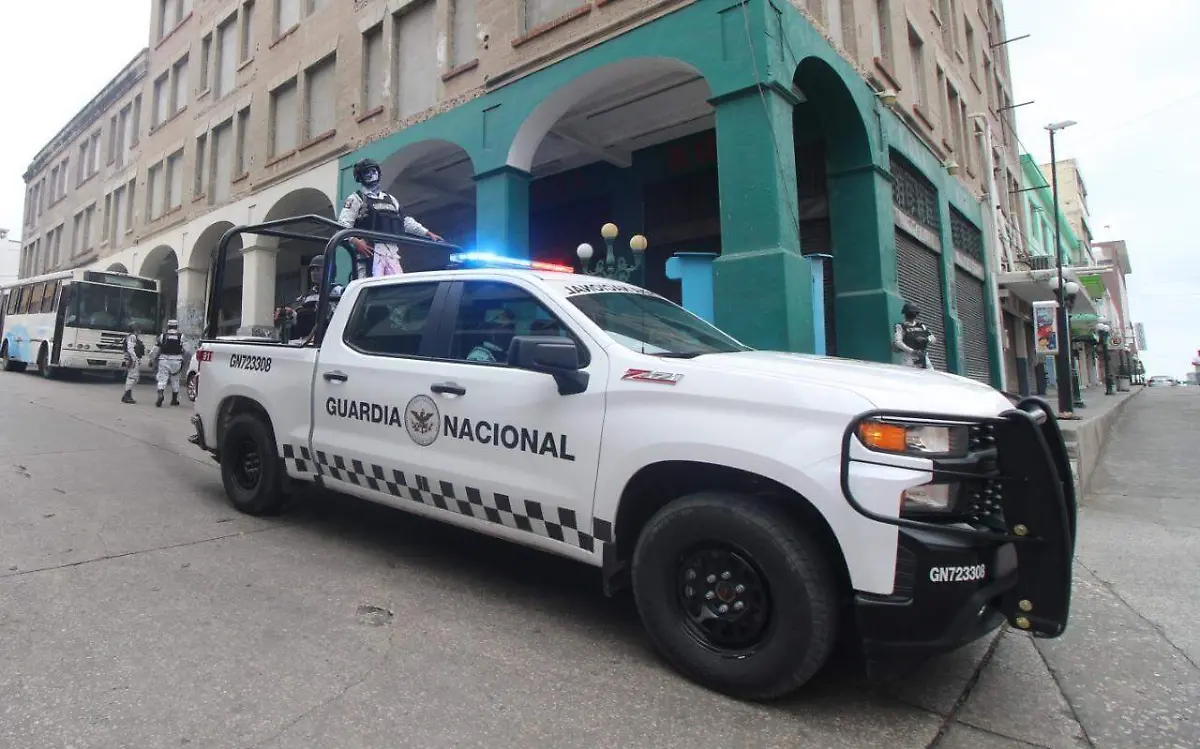 Elementos de la Guardia Nacional en Tampico José Luis Tapia