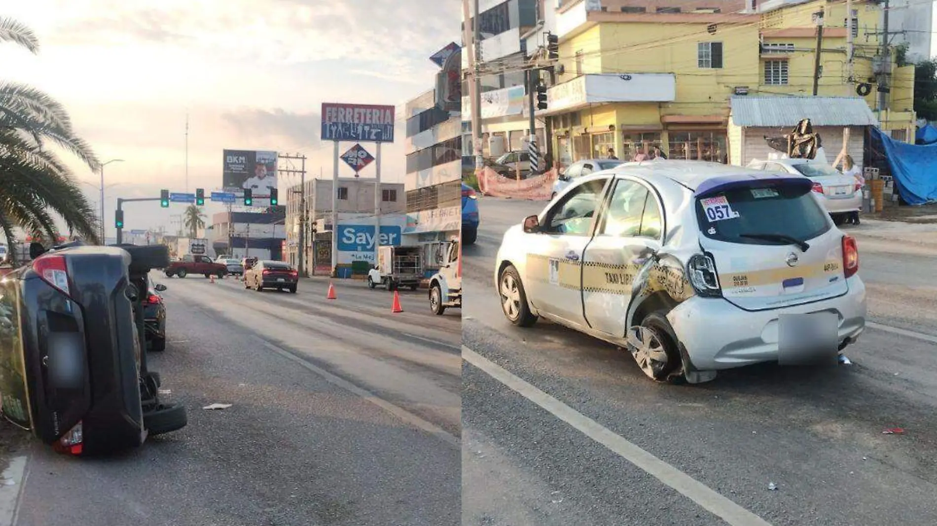 Volcadura en la carretera Tampico-Mante 