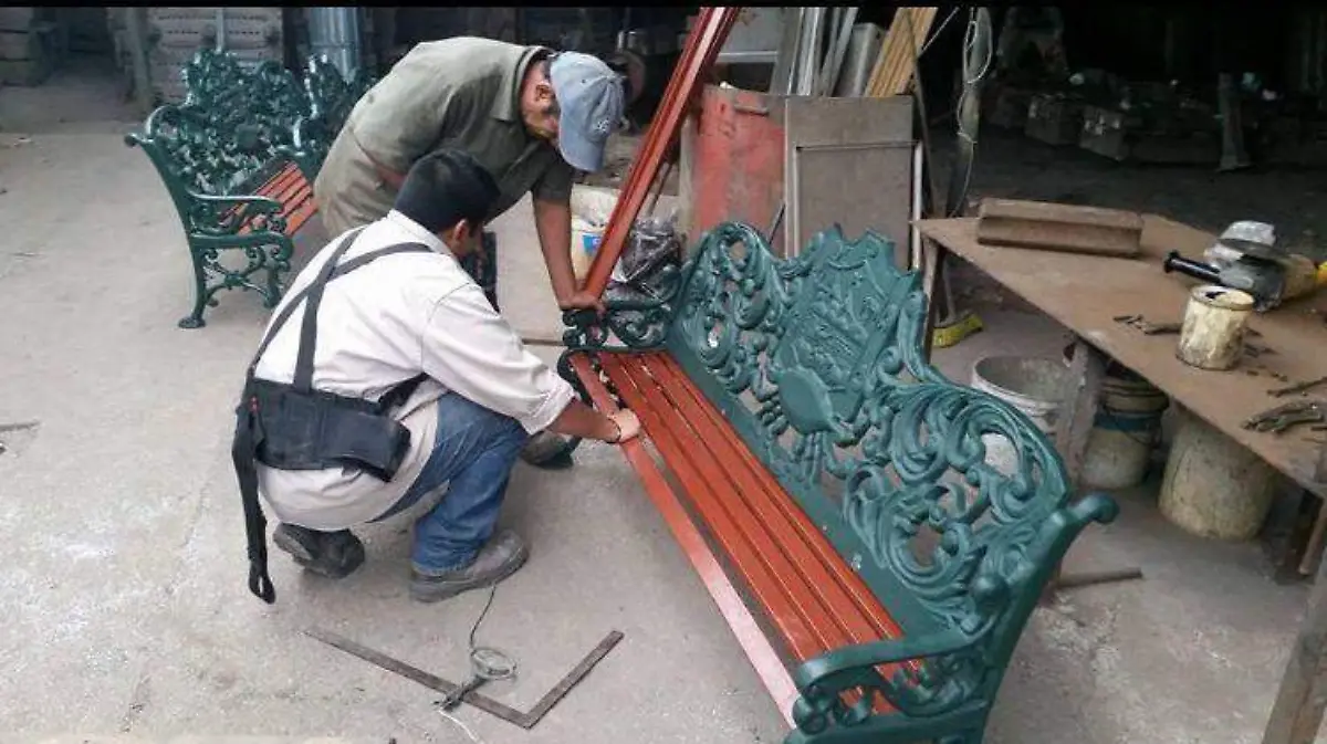 Bancas del centro histórico de Tampico que dan identidad