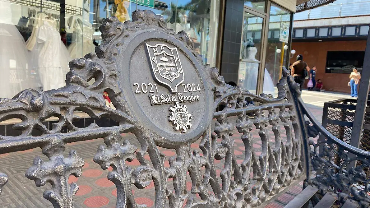 Bancas del centro histórico de Tampico que embellecen a la ciudad