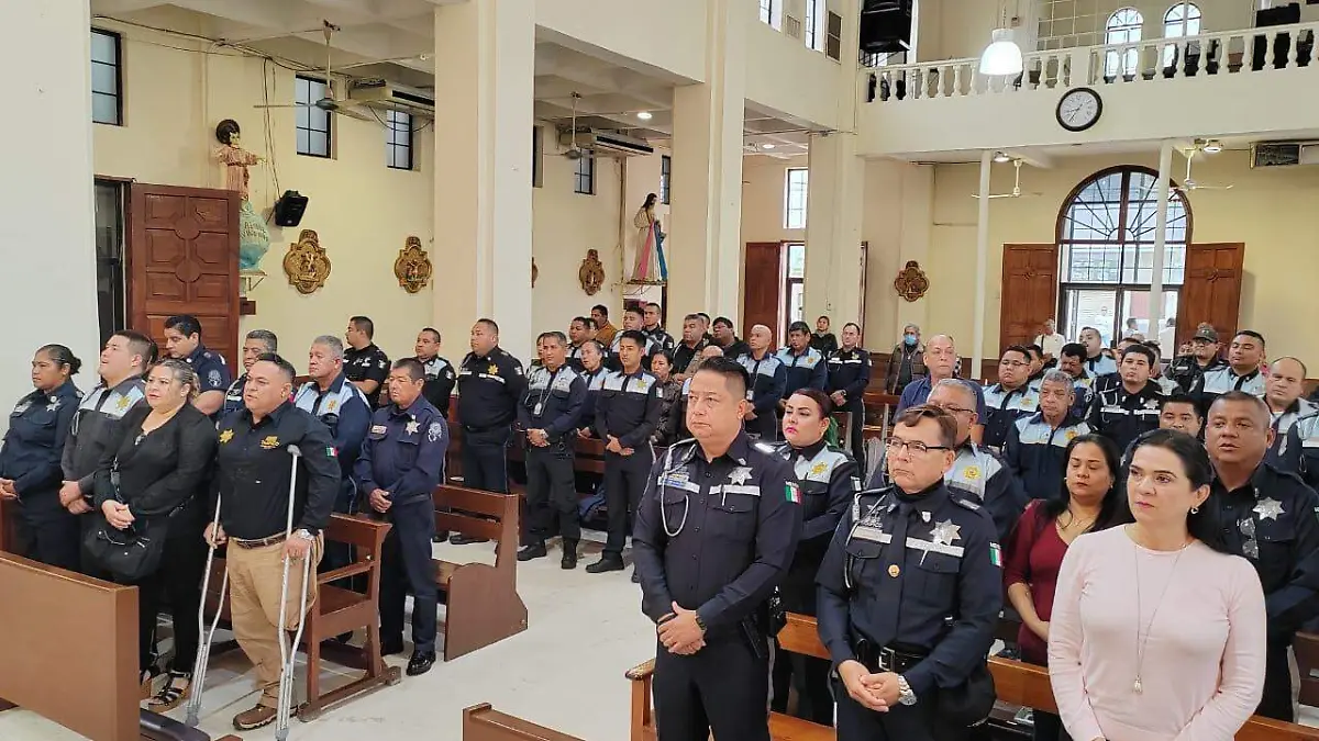 La misa se celebró en honor de los elementos de Tránsito y Vialidad de Tampico