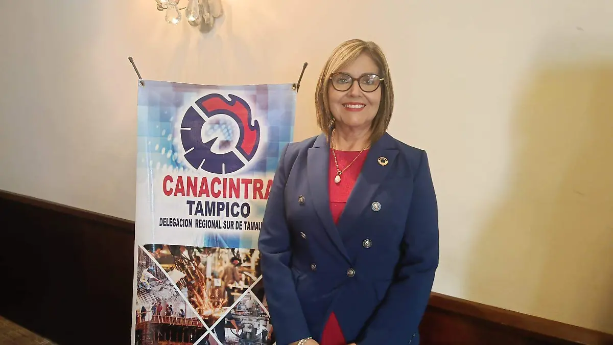 Cleotilde Treviño, presidenta de la Canacintra Tampico, delegación regional del sur de Tamaulipas