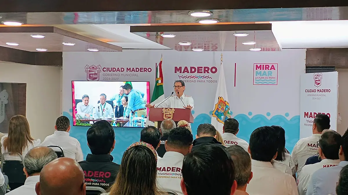 Durante la conferencia matutina, el alcalde Erasmo González informó el acuerdo con la Asipona Tampico