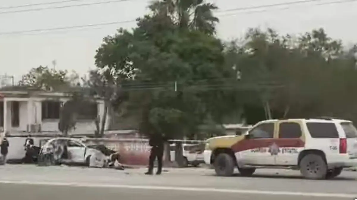 Los uniformados desplegaron el operativo a la altura de la entrada del Ejido El Guerrero