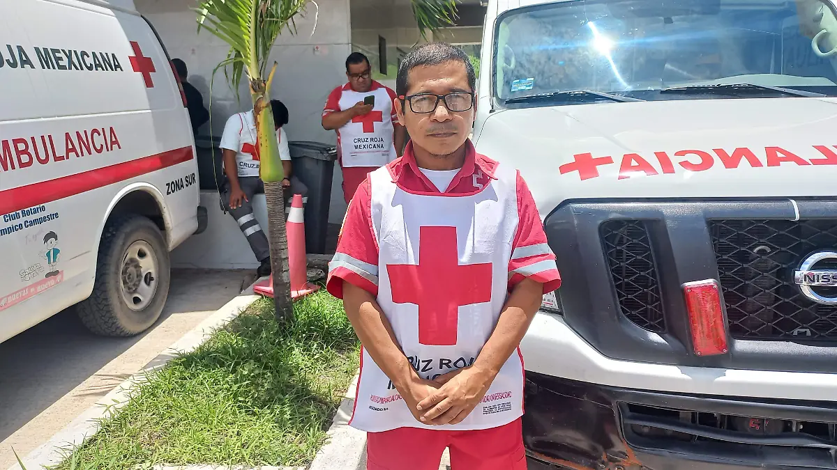 Julio César Castro Ramones, coordinador del área de socorros de la Cruz Roja Tampico 