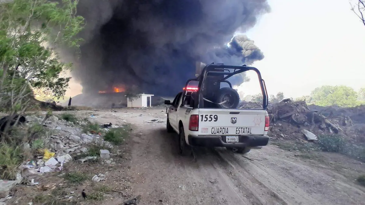  La tarde del domingo 16 de marzo se reportó un incendio en el Parque Industrial Reynosa