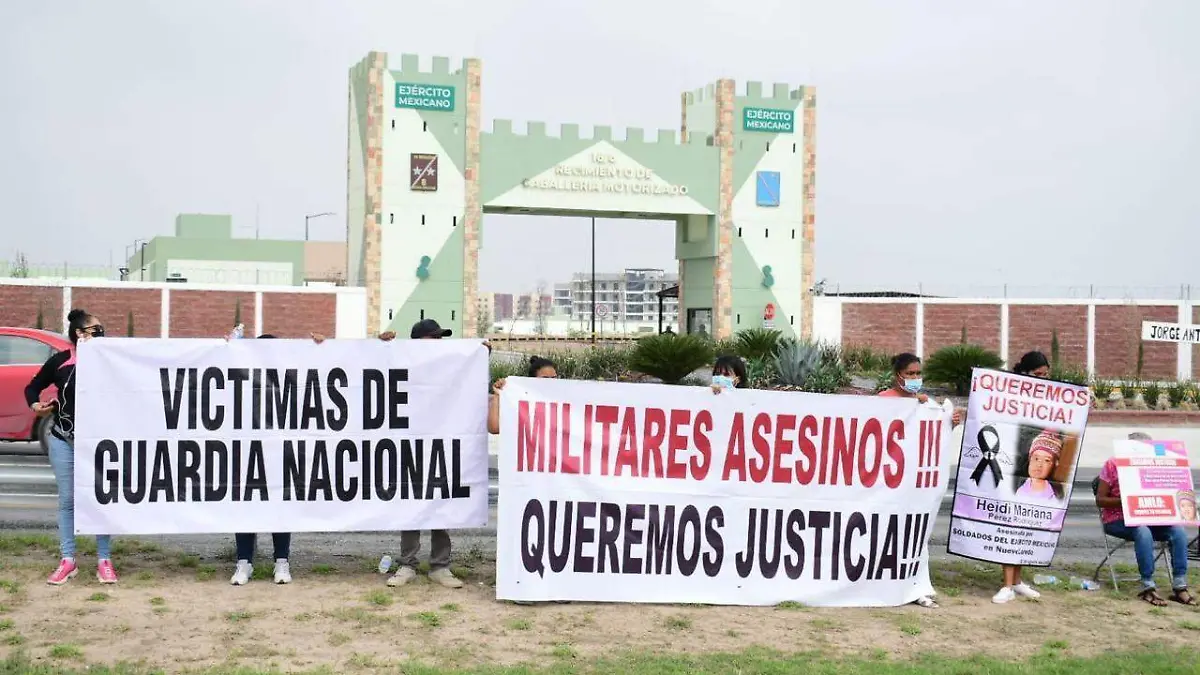 La manifestación contra las fuerzas federales fue este lunes 31 de marzo en Nuevo Laredo, Tamaulipas