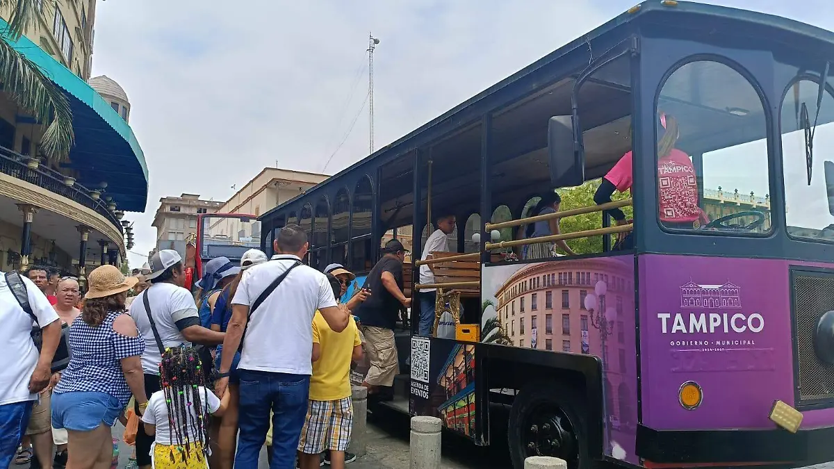 El tranvía es otra opción para recorrer Tampico y también tiene gran demanda estas vacaciones