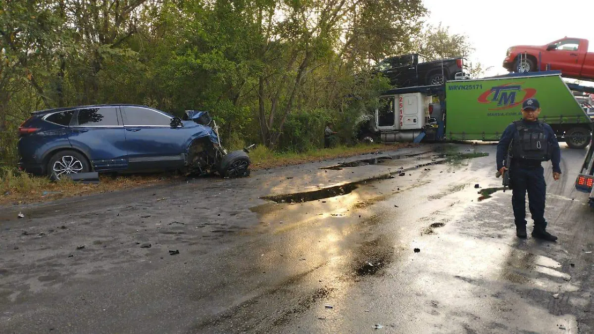 Choque trailer fallecido