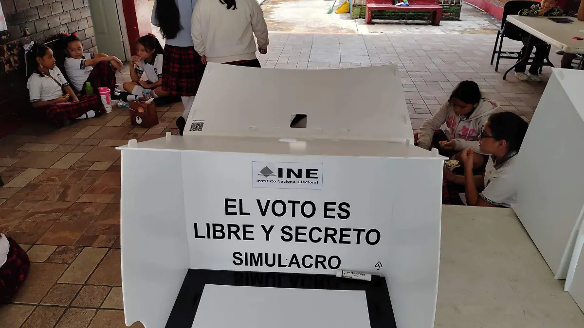 El objetivo del simulacro democrático fue enseñar a votar a los niños y niñas