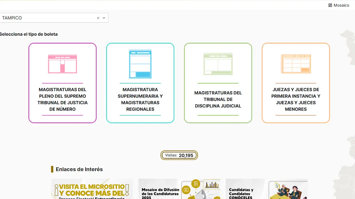 Para entrar a este apartado, debes ingresar al portal web simulador2025.ietam.org.mx