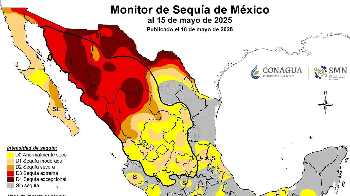 De acuerdo al Monitor de Sequía en México, Nuevo Laredo Tamaulipas enfrenta este problema