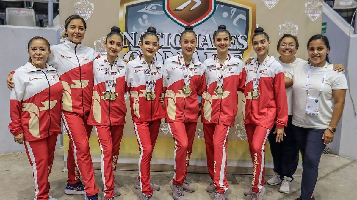 Gimnastas tampiqueñas partieron al mundial juvenil de Rumania 2023