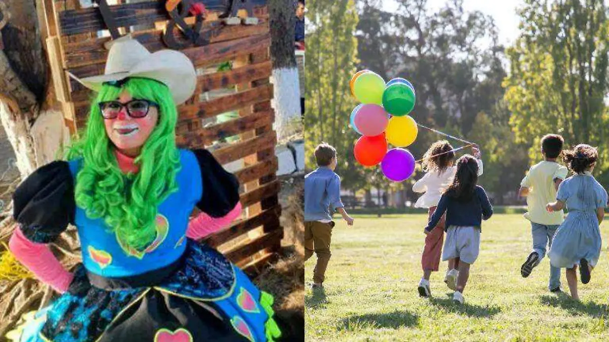 Entre globos y confeti, las payasitas mantienen la sana convivencia infantil