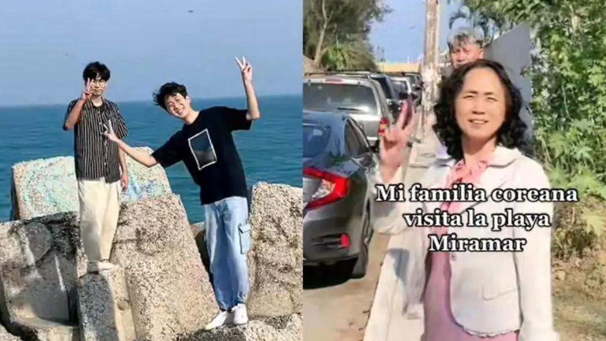 Familia de Corea visita playa Miramar y esto fue lo que dijeron sobre los mapaches [Video]