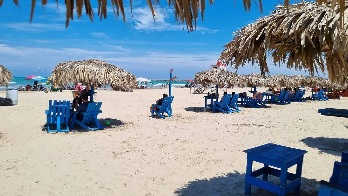Le quitan el techo de su palapa en playa Miramar, mujer se negaba a pagarla