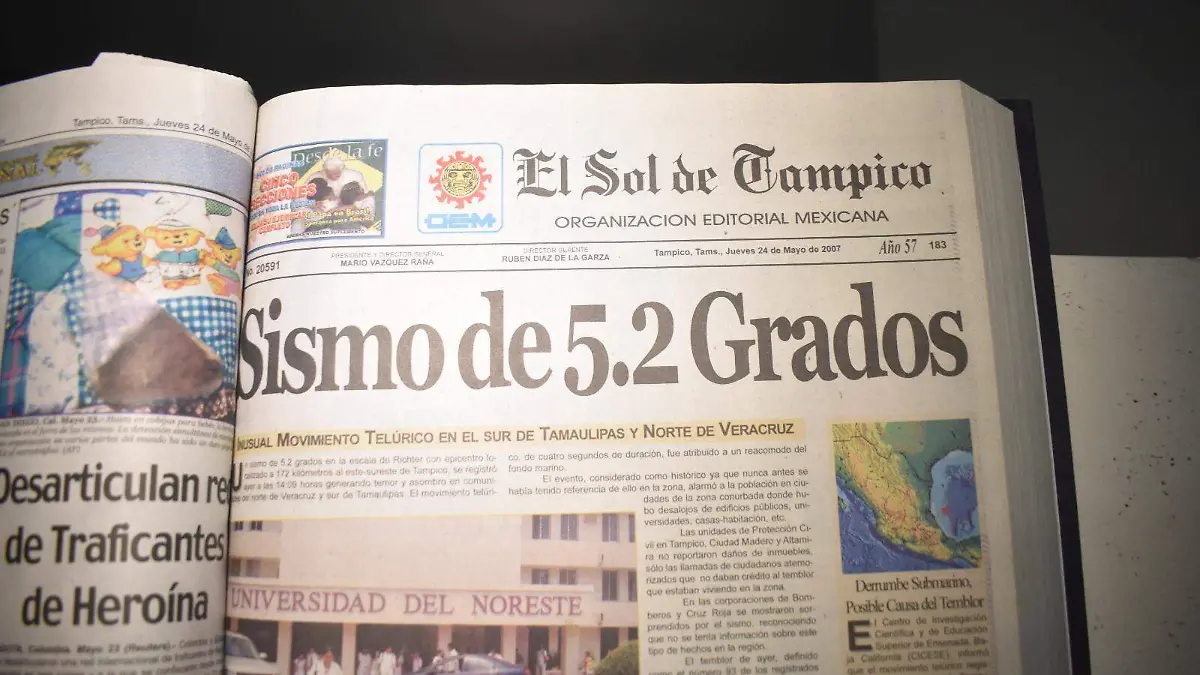 El 23 de mayo de 2007, tembló por primera vez en Tampico, ¿cuál fue la causa del fenómeno?