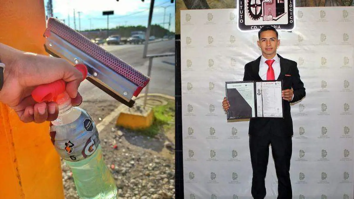 Paga su carrera trabajando como limpiavidrios, "cuando se quiere, se puede" 