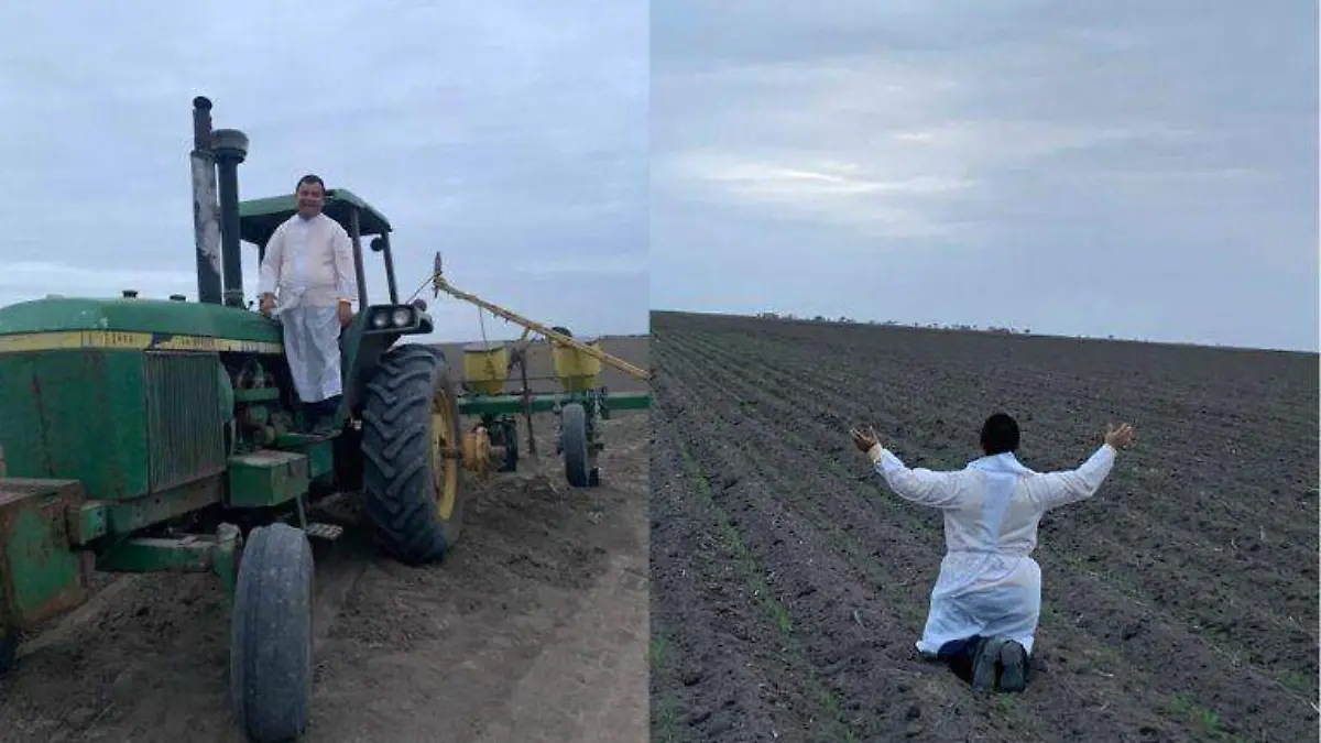 Sacerdote ora por buena cosechas en Tamaulipas y se vuelve viral 