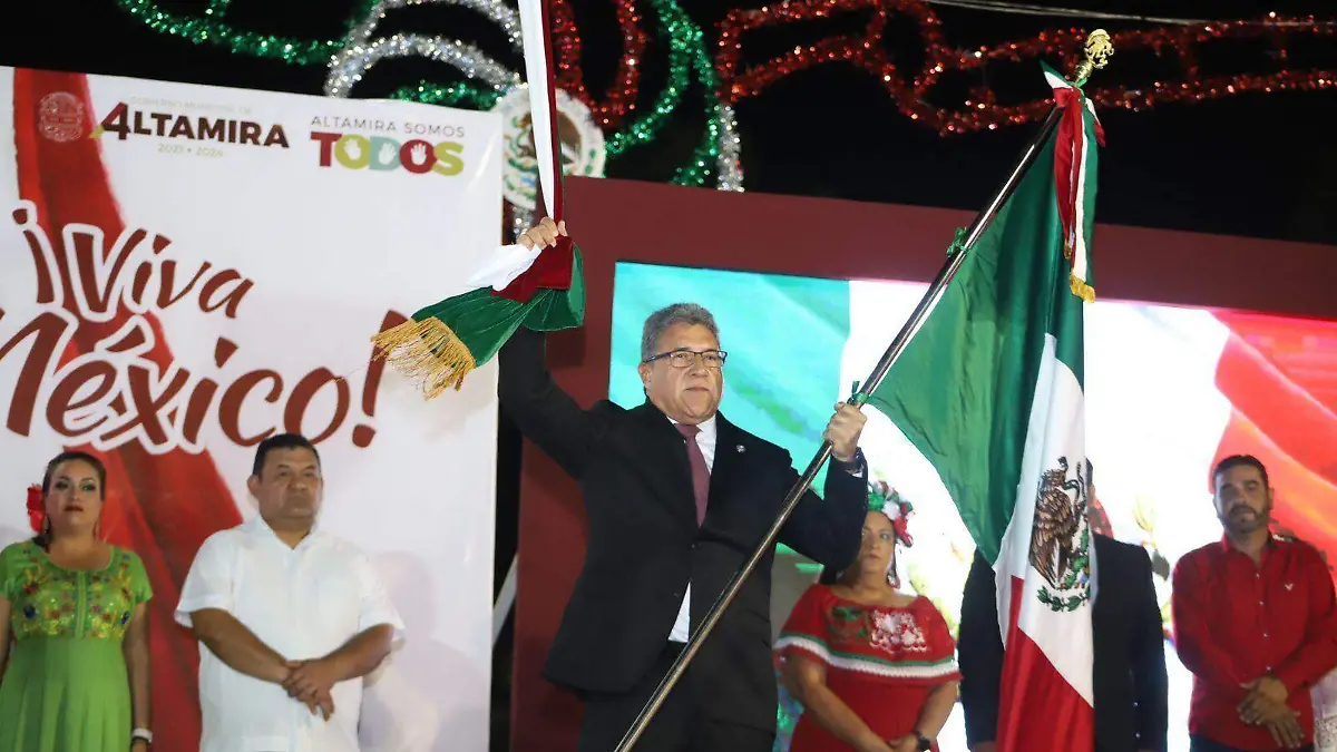 Armando Martínez Manriquez dió su segundo grito de Independencia como alcalde de Altamira