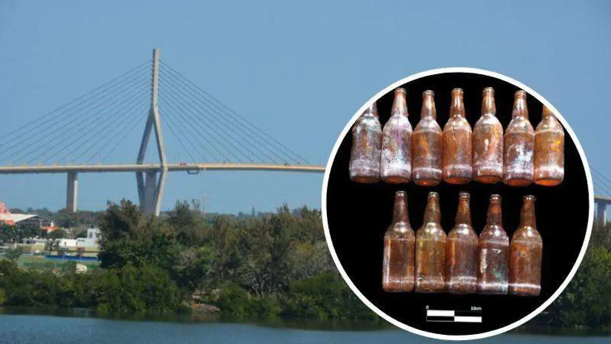 Loza fina y antiguas botellas de cerveza, el reciente hallazgo del INAH en Tampico