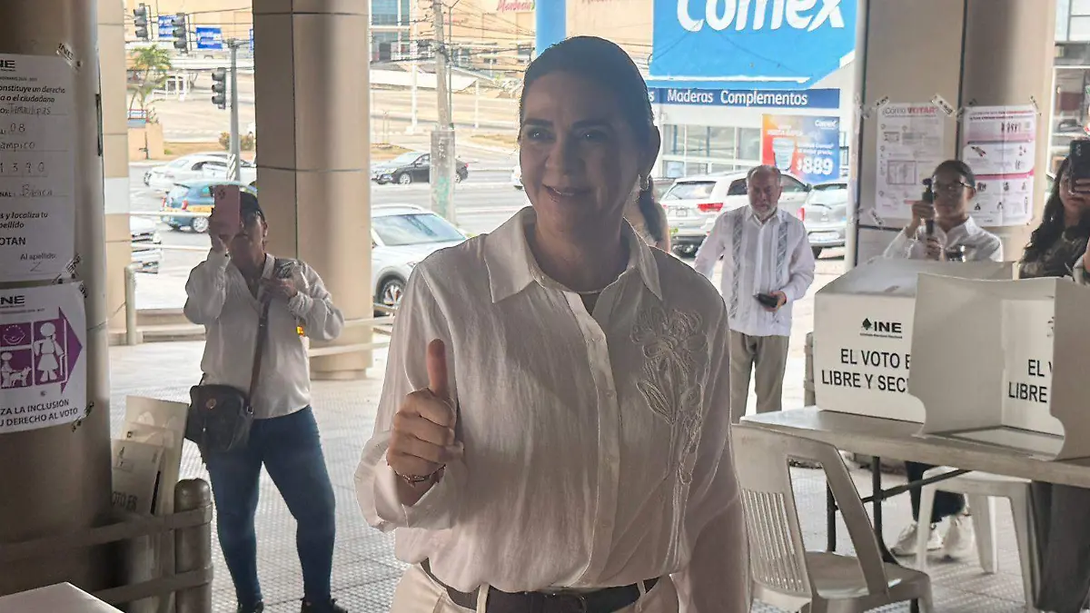 Jornada electoral se mantiene tranquila en Tampico, invita Mónica Villarreal a votar por jueces y magistrados