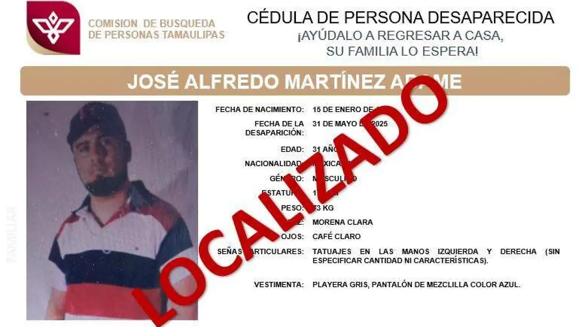 Localizado José alfredo