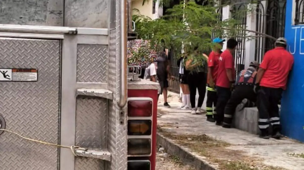 Los bomberos hicieron lo imposible para rescatar al perro