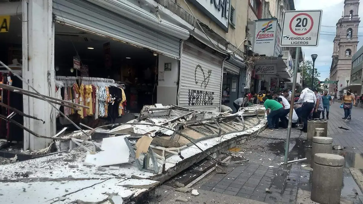 Se desploma fachada de Vertiche y revive caso de joven que murió en 2020 en Tampico